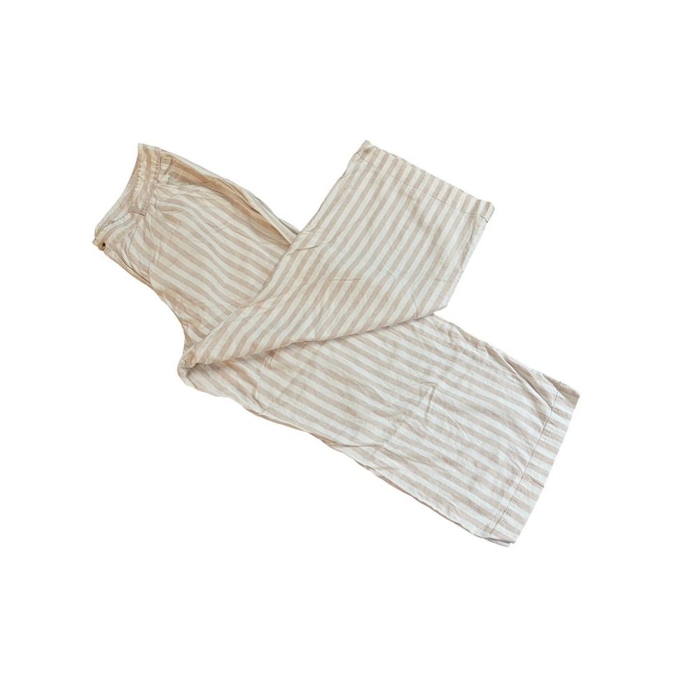 torrid Beige and White Striped Wide Leg Pants - Picture 8 of 15